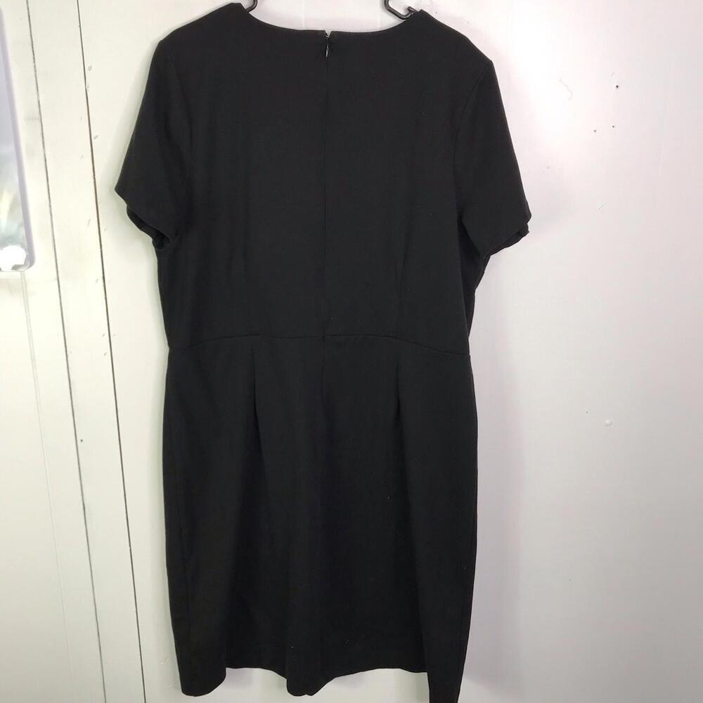 Old Navy Dress Womens XXL Tall Short Sleeve Knit Sheath Stretch Black Capsule - Picture 2 of 9